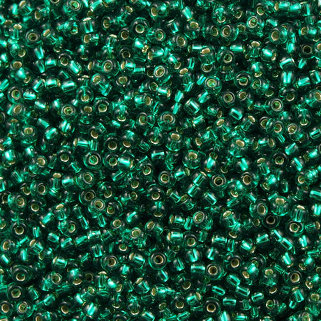Miyuki Round Seed Bead 11/0 Silver Lined Emerald 22g Tube (17)