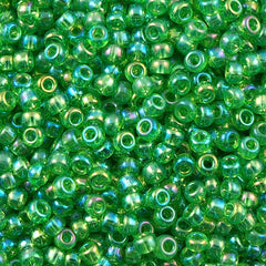 Miyuki Round Seed Bead 8/0 Transparent Light Green AB 25g (179L)