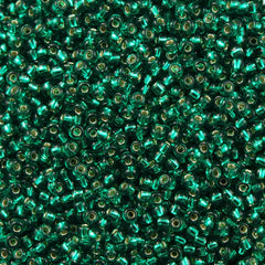 Miyuki Round Seed Bead 11/0 Silver Lined Emerald (17)
