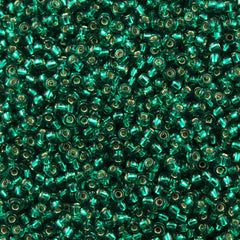 Miyuki Round Seed Bead 11/0 Silver Lined Emerald 22g Tube (17)