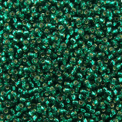 Miyuki Round Seed Bead 11/0 Silver Lined Emerald 22g Tube (17)