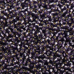 Miyuki Round Seed Bead 6/0 Silver Lined Lavender 20g Tube (24)