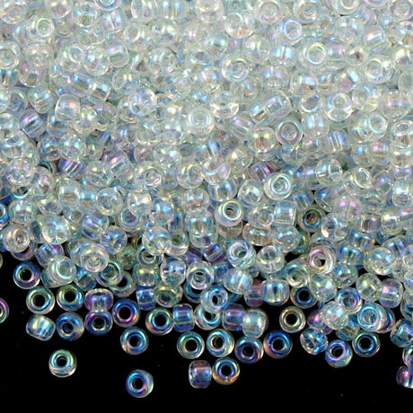 Miyuki Round Seed Bead 6/0 Crystal Rainbow 20g Tube (250)