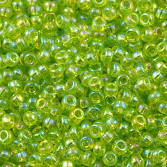Miyuki Round Seed Bead 8/0 Transparent Lime AB 22g Tube (258)