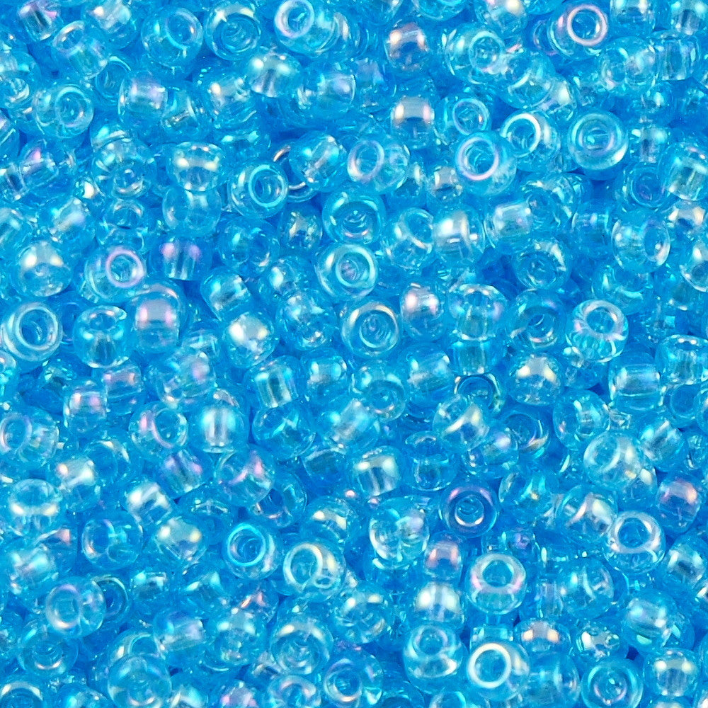 Miyuki Round Seed Bead 8/0 Transparent Light Blue AB 22g Tube (260)