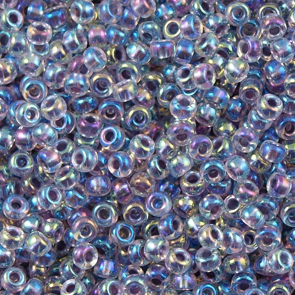 Miyuki Round Seed Bead 8/0 Inside Color Lined Light Purple AB 22g Tube (286)
