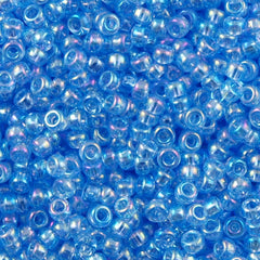 Miyuki Round Seed Bead 8/0 Transparent Light Sapphire AB 22g Tube (299)