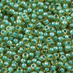 8g Miyuki Round Seed Bead 11/0 Turquoise Lined Topaz (374)