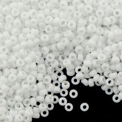 Miyuki Round Seed Bead 6/0 Opaque Matte White 20g Tube (402F)