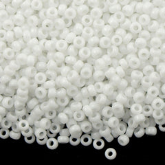8g Miyuki Round Seed Bead 11/0 Opaque White (402)
