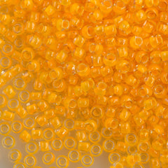 50g Toho Round Seed Beads 6/0  Inside Color Lined Melon (801)