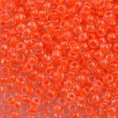 Toho Round Seed Bead 8/0 Inside Color Lined Luminous Peach 2.5-inch tube (803)