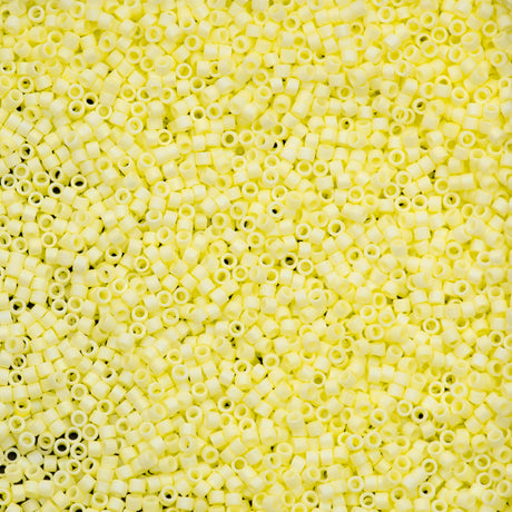 Miyuki Delica Seed Bead 11/0 Matte Opaque Whipped Butter AB 2-inch Tube DB1521