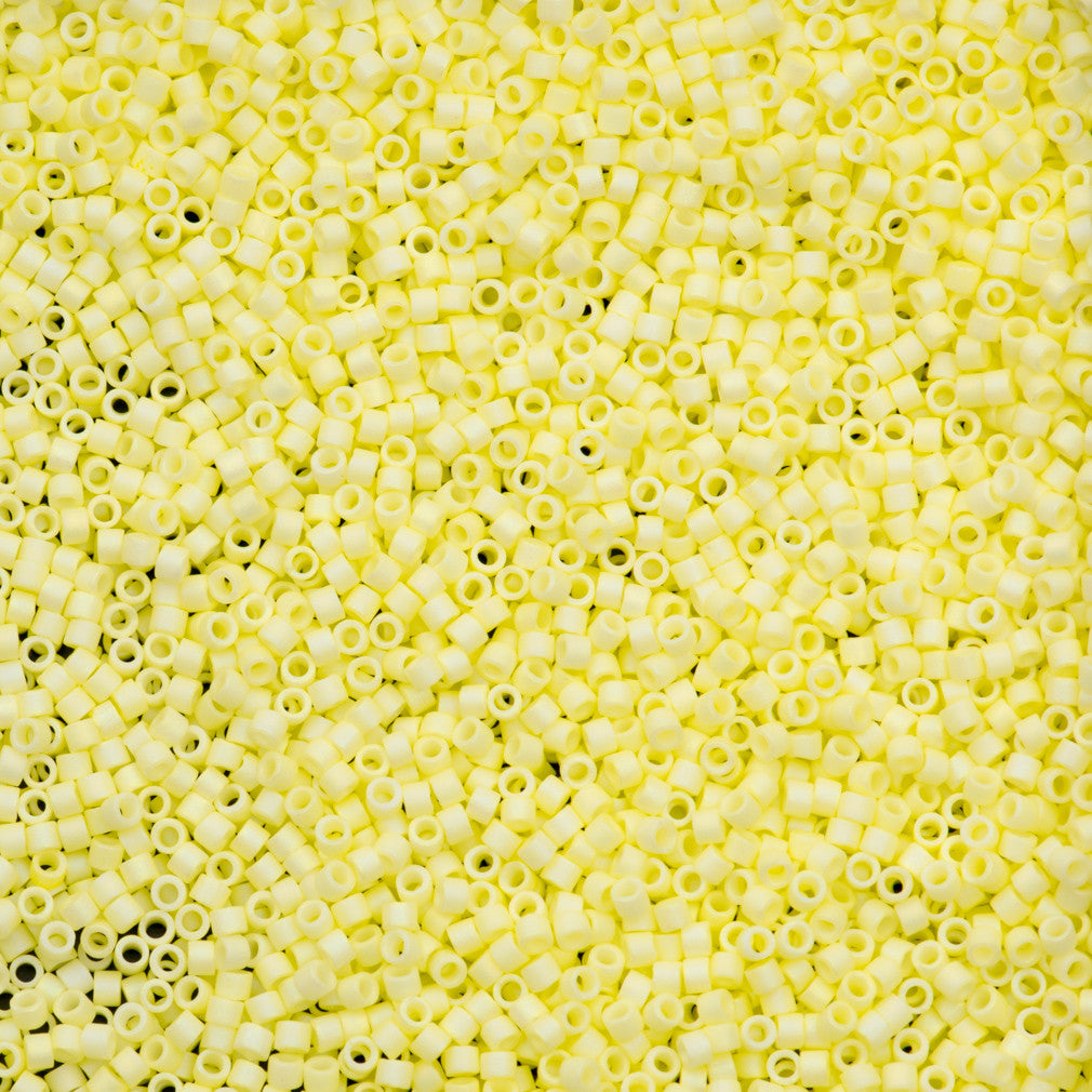 Miyuki Delica Seed Bead 11/0 Matte Opaque Whipped Butter AB 2-inch Tube DB1521