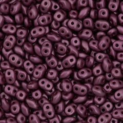 Super Duo 2x5mm Two Hole Beads Pastel Burgundy 22g Tube (25031)