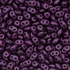 Super Duo 2x5mm Two Hole Beads Purple Velvet 22g Tube (25032)