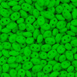 Super Duo 2x5mm Two Hole Beads Neon Green 22g Tube (25124)