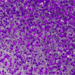 Super Duo 2x5mm Two Hole Beads Inside Color Lined Violet 15g (44826)