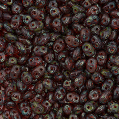 Super Duo 2x5mm Two Hole Beads Hyacinth Dark Travertin 15g (90030TD)