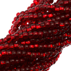 Czech Seed Bead 6/0 Silver Lined Ruby 50g (97090)