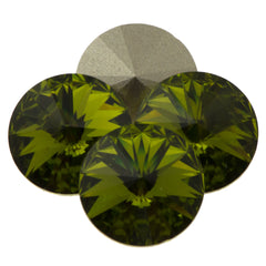 Six TRUE CRYSTAL SS47 Rivoli Olivine (228)