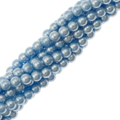 200 TRUE CRYSTAL 2mm Round Light Blue Pearl Beads
