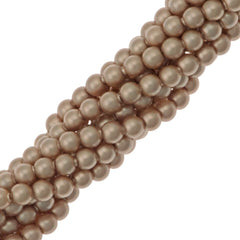 200 TRUE CRYSTAL 2mm Round Powder Almond Pearl Beads