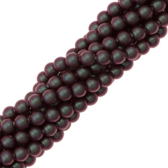 200 TRUE CRYSTAL 2mm Round Iridescent Red Pearl Beads