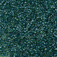 Miyuki Delica Seed Bead 11/0 Green Inside Dyed Color Teal 2-inch Tube DB919