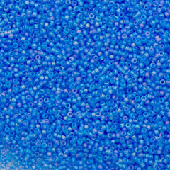 Miyuki Round Seed Bead 15/0 Matte Blue AB 2-inch Tube (150FR)