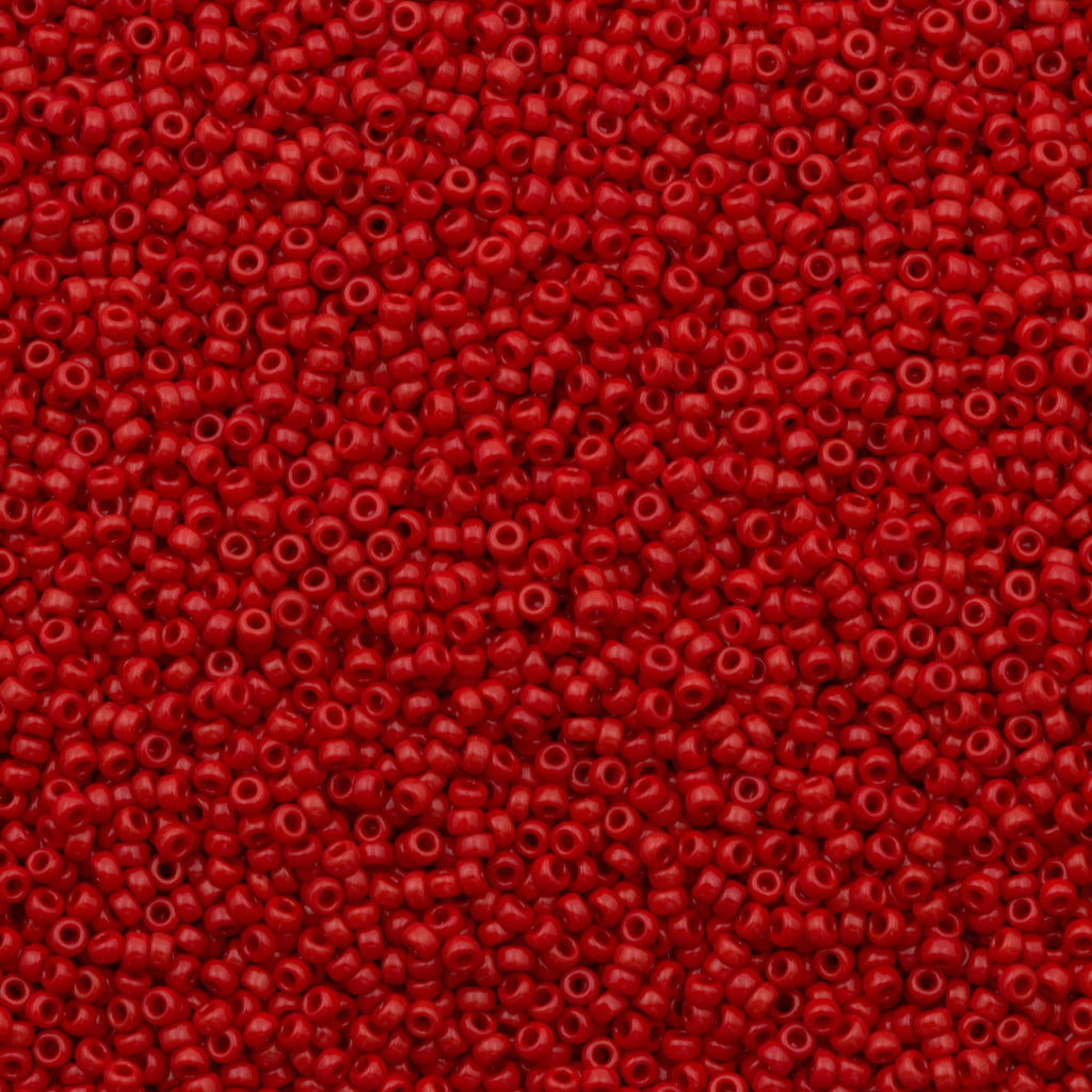 50g Miyuki Round Seed Bead 11/0 Opaque Dark Red (408)