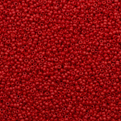 50g Miyuki Round Seed Bead 11/0 Opaque Dark Red (408)