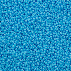 50g Miyuki Round Seed Bead 11/0 Opaque Light Blue (413)