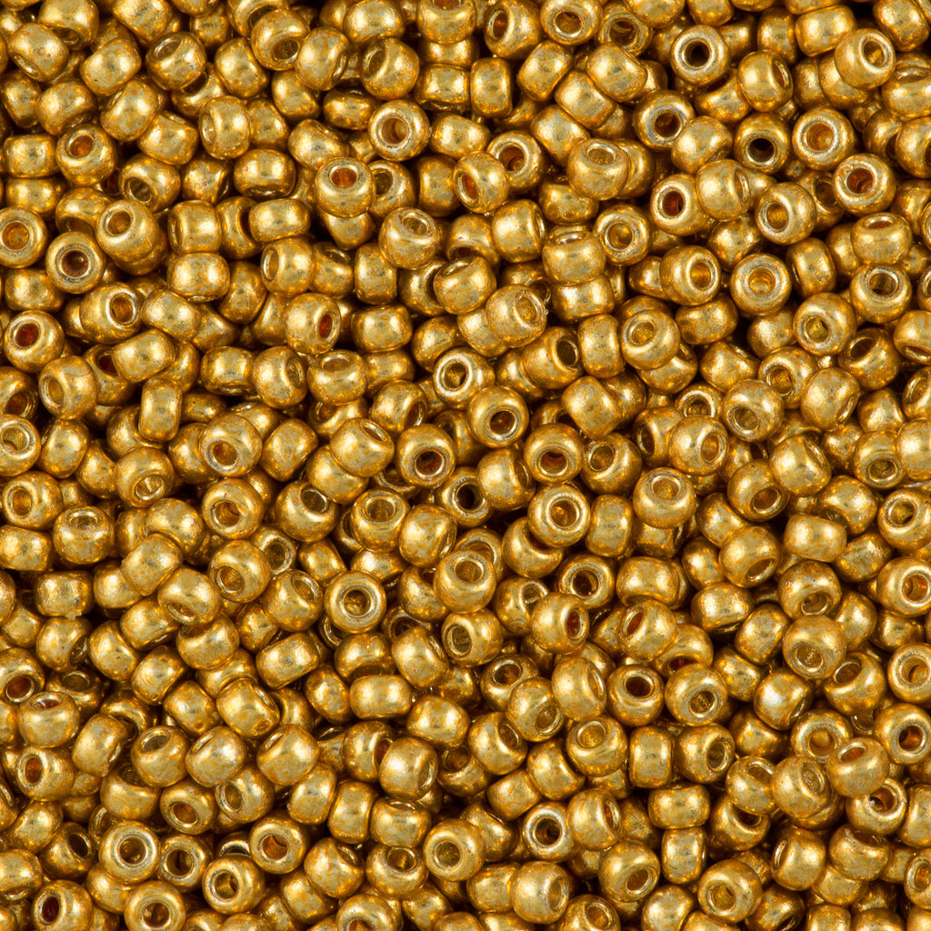 Miyuki Round Seed Bead 6/0 Duracoat Galvanized Gold 20g Tube (4202)