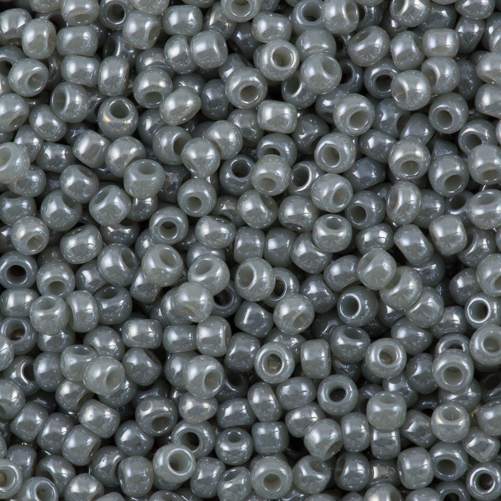 Toho Round Seed Bead 8/0 Ceylon Gray 5.5-inch tube (150)