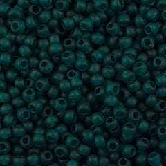 Toho Round Seed Beads 6/0 Transparent Matte True Teal 2.5-inch tube (7BDF)