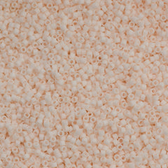 25g Miyuki Delica Seed Bead 11/0 Opaque Matte Blushed White DB1510