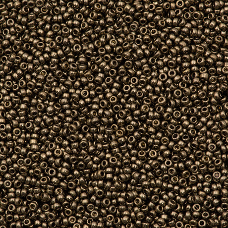 Miyuki Round Seed Bead 15/0 Metallic Dark Bronze 2-inch Tube (457)