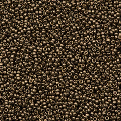 Miyuki Round Seed Bead 15/0 Metallic Dark Bronze 2-inch Tube (457)