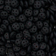 CzechMates 6mm Four Hole QuadraLentil Matte Jet Beads 15g (23980M)