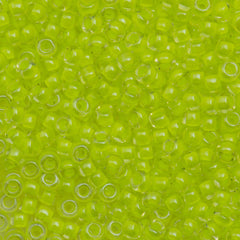 Miyuki Round Seed Bead 6/0 Inside Color Lined Lime 30g (1119)