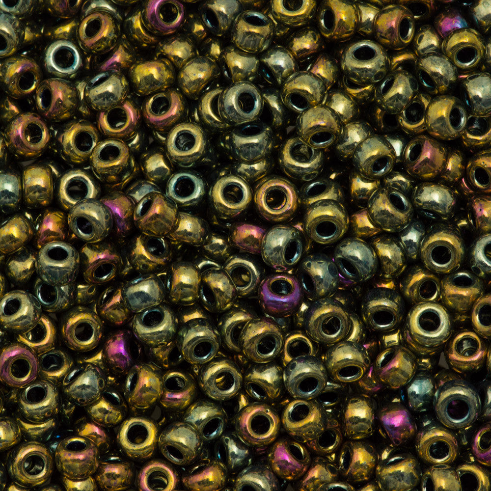 Miyuki Round Seed Bead 6/0 Nickel Plated AB 20g Tube (1981)