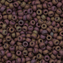 Miyuki Round Seed Bead 6/0 Matte Metallic Dusty Clay AB 30g (2331)