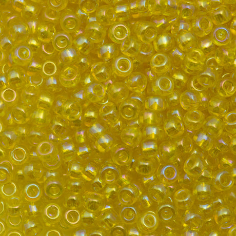 Miyuki Round Seed Bead 6/0 Transparent Yellow AB 20g Tube (252)