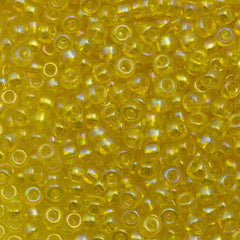 Miyuki Round Seed Bead 6/0 Transparent Yellow AB 20g Tube (252)