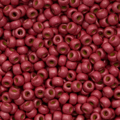 Miyuki Round Seed Bead 6/0 Duracoat Matte Galvanized Light Cranberry 30g (4211F)