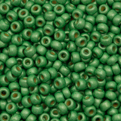 Miyuki Round Seed Bead 6/0 Duracoat Matte Galvanized Dark Mint Green 20g Tube (4214F)