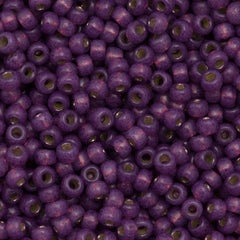 Miyuki Round Seed Bead 6/0 Duracoat Silver Lined Dyed Dark Lilac 20g Tube (4248)