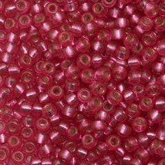 Miyuki Round Seed Bead 6/0 Duracoat Silver Lined Dyed Hibiscus 20g Tube (4266)