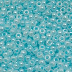 Miyuki Round Seed Bead 6/0 Light Aqua Ceylon 20g Tube (522)